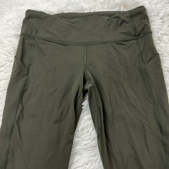 Lululemon Pace Rival Crop *Full-On Luxtreme 22" Dark Olive - Picture 2 of 5